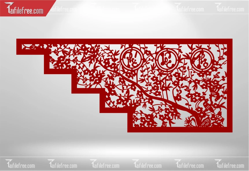 Mẫu File Vector Nền Hoa Văn Trang Trí_CNC500