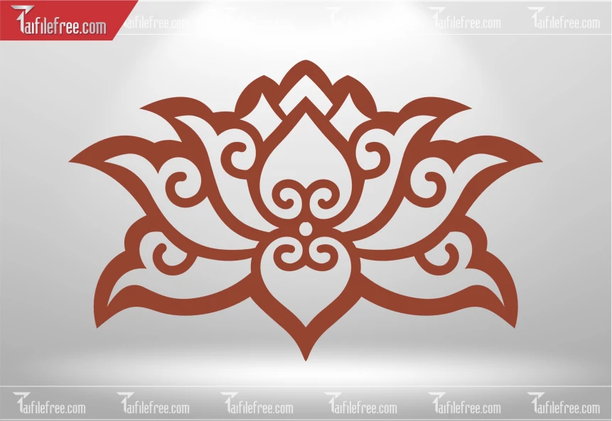 Mẫu File Vector, Nền Hoa Sen Trang Trí_CNC506
