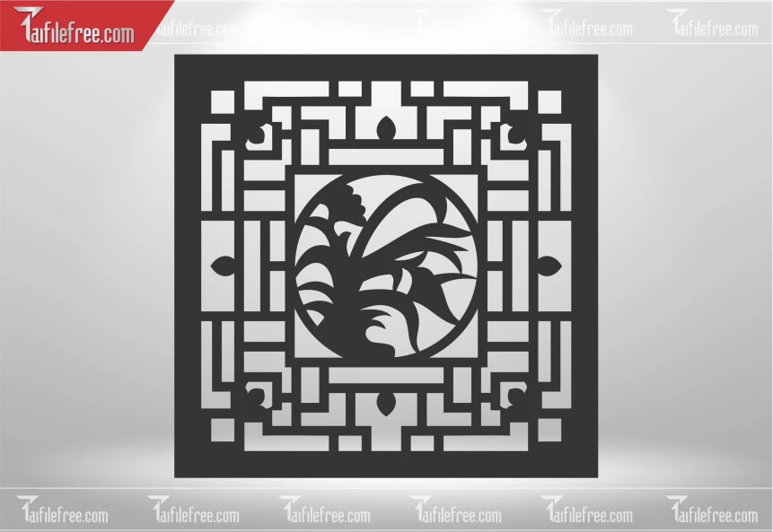 Mẫu File Vector Nền Hoa Văn Trang Trí_CNC515