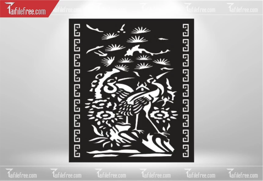 Mẫu File Vector Nền Hoa Văn Trang Trí_CNC517