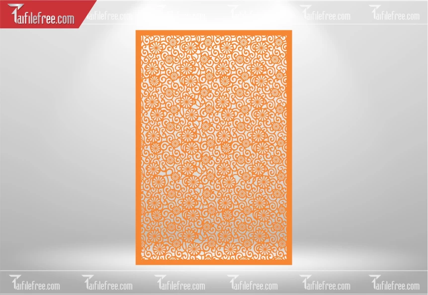 Mẫu File Vector Nền Hoa Văn Trang Trí_CNC520