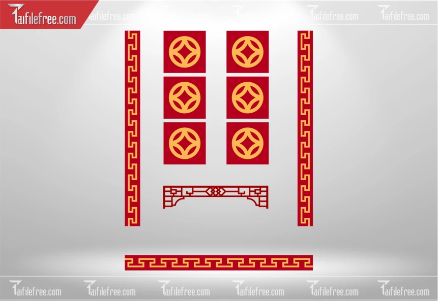 Mẫu File Vector Nền Hoa Văn Trang Trí_CNC523