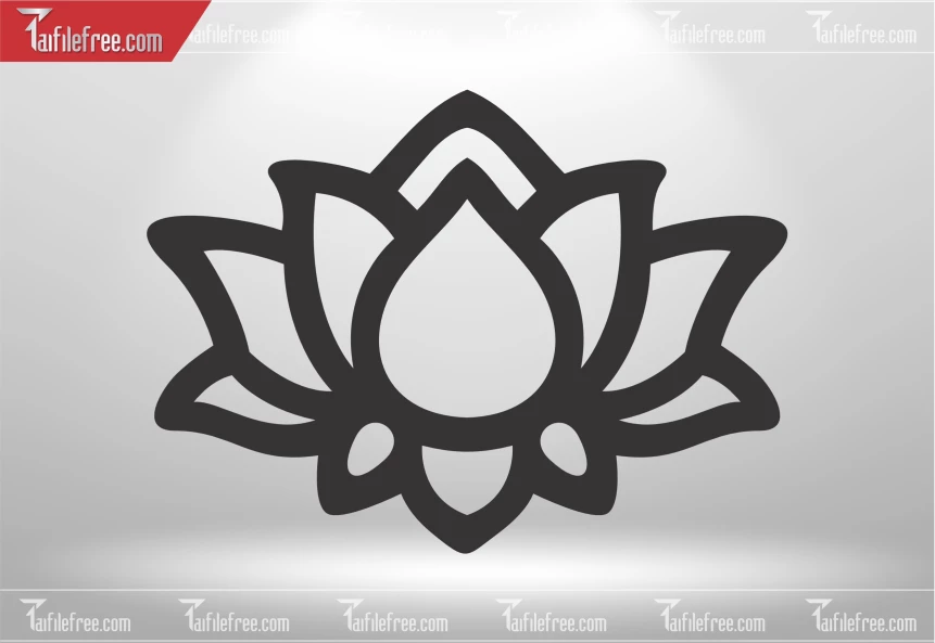 Mẫu File Vector Nền Hoa Sen Trang Trí_CNC524