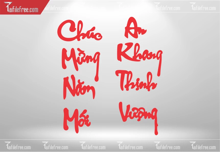 Mẫu File Vector Chúc Mừng Năm Mới Trang Trí_CNC532