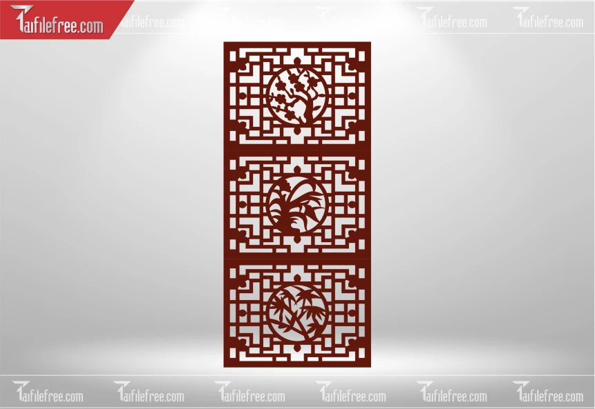 Mẫu File Vector Nền Hoa Văn Trang Trí_CNC541