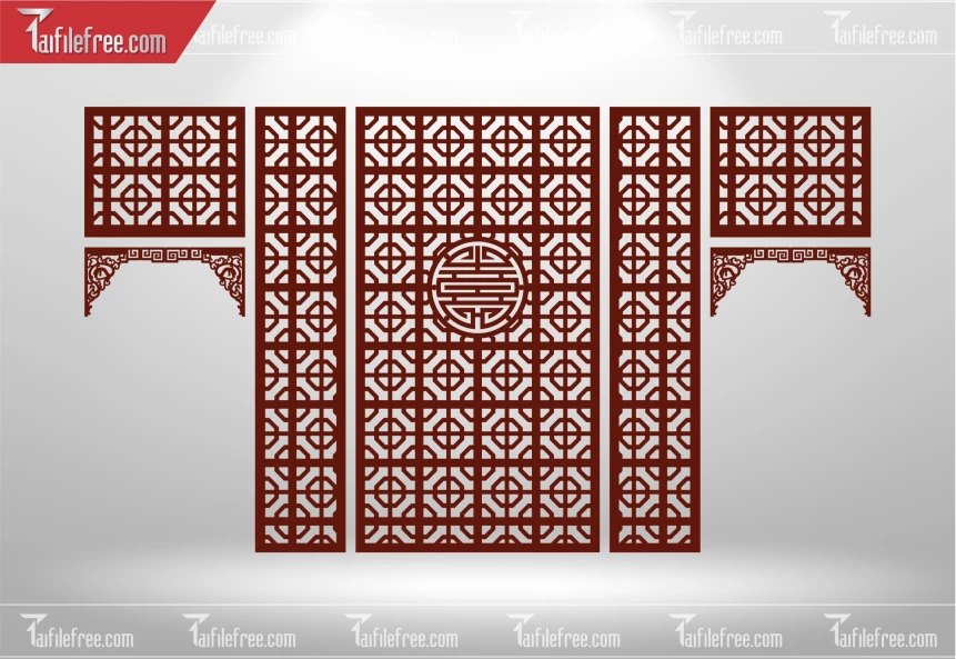 Mẫu File Vector Nền Hoa Văn Trang Trí_CNC584