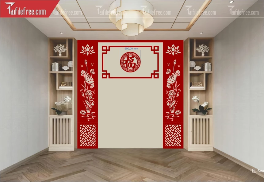 Mẫu File Vector CNC, Phòng Thờ Đẹp_CNC713