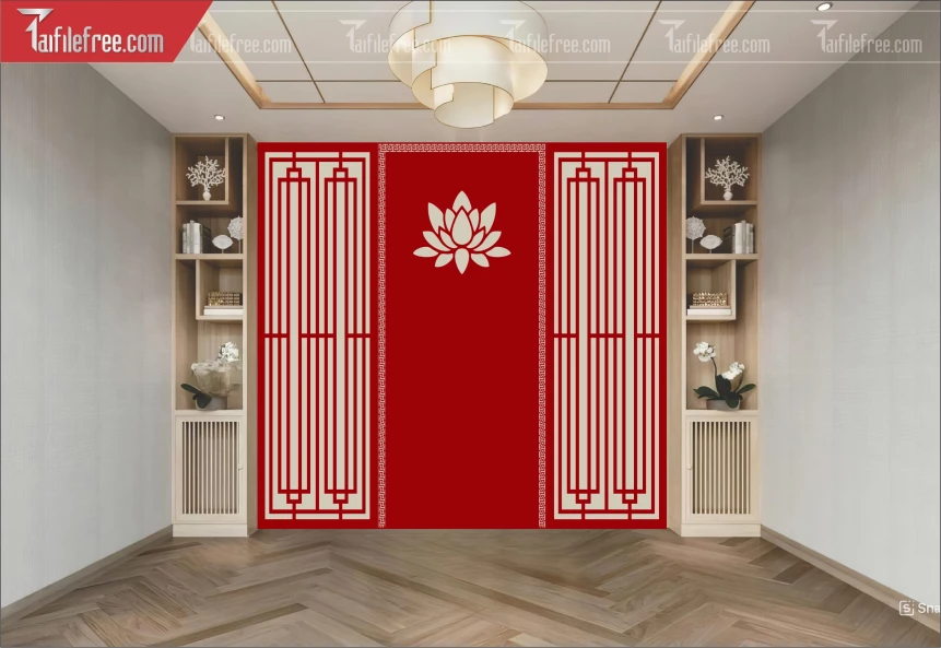 Mẫu File Vector CNC, Phòng Thờ Đẹp_CNC714