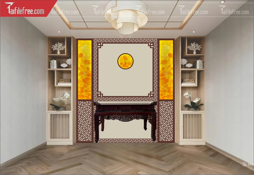 Mẫu File Vector CNC, Phòng Thờ Đẹp_CNC736
