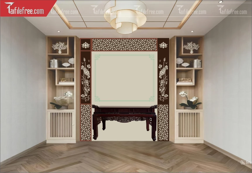 Mẫu File Vector CNC, Phòng Thờ Đẹp_CNC744