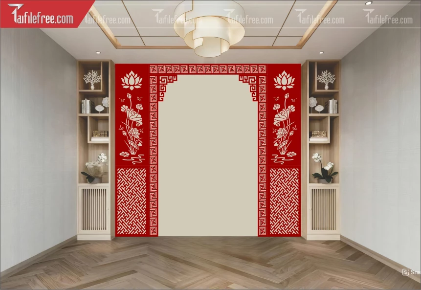 Mẫu File Vector CNC Phòng Thờ Đẹp_CNC868