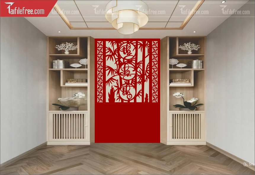 Mẫu File Vector Nền Hoa Văn Trang Trí _CNC864