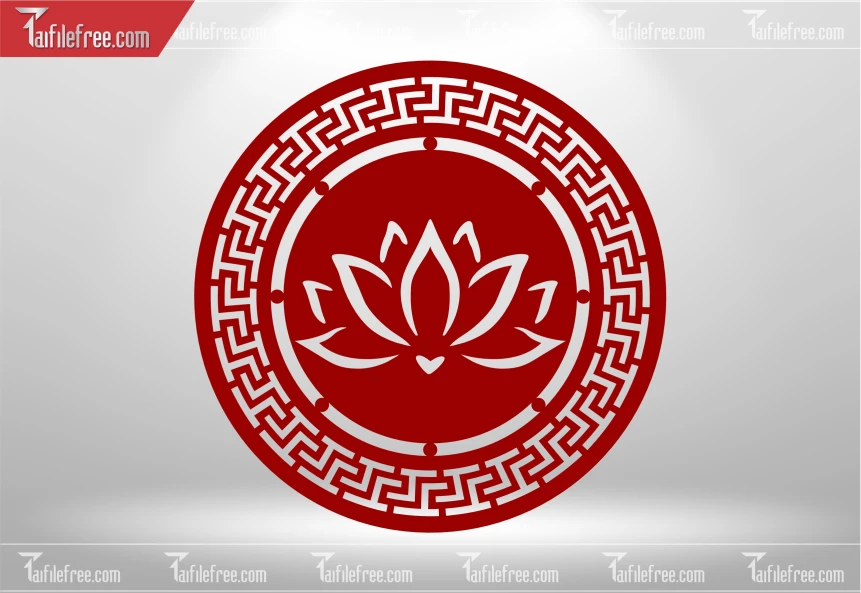 Mẫu File Vector Nền Hoa Sen Trang Trí _CNC875