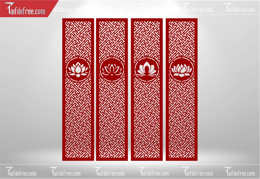 Mẫu File Vector Nền Hoa Sen Trang Trí _CNC886