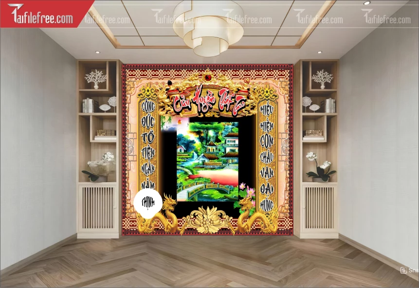 Mẫu File Tranh Cửu Huyền Thất Tổ_CNC997