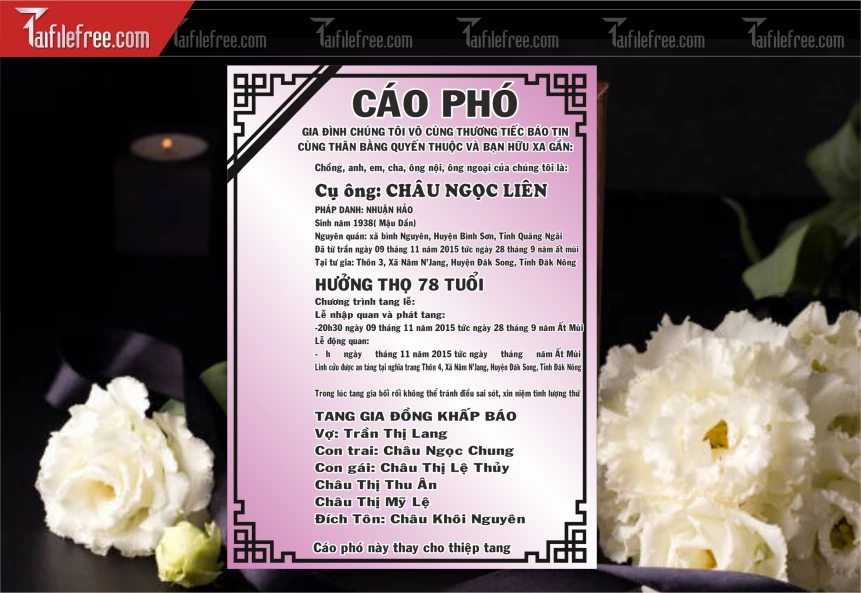Mẫu Cáo Phó Tang Lễ_CP07