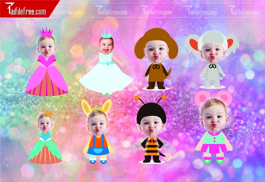 Thiết Kế Chibi Đáng Yêu Trang Trí Sinh Nhật Cho Bé_CP09