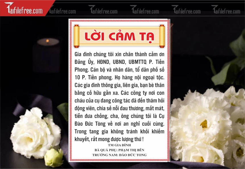 Lời Cảm Tạ Tang Lễ_CP11