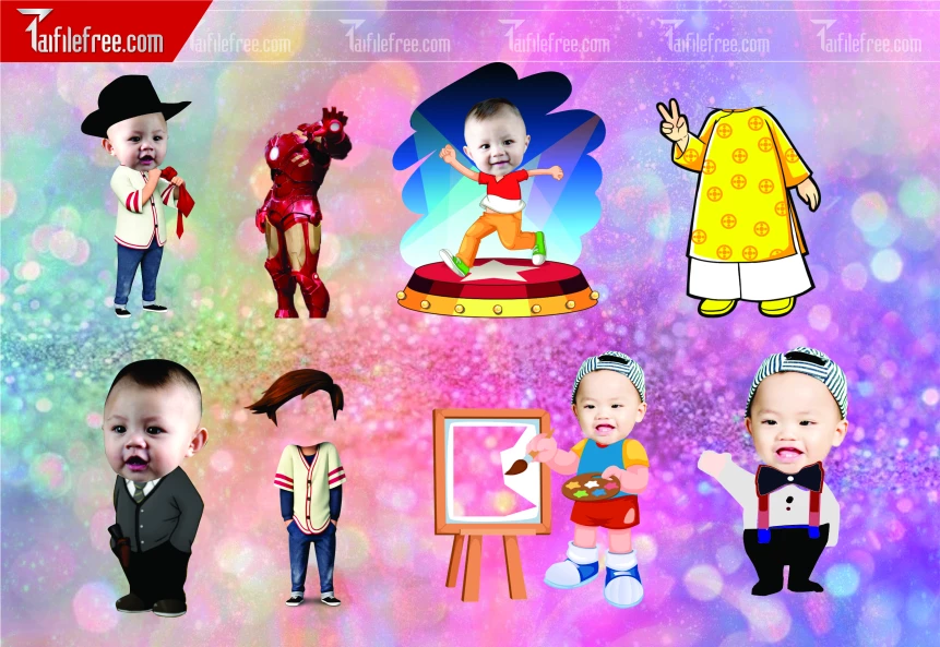 Thiết Kế Chibi Đáng Yêu Trang Trí Sinh Nhật Cho Bé_CP13
