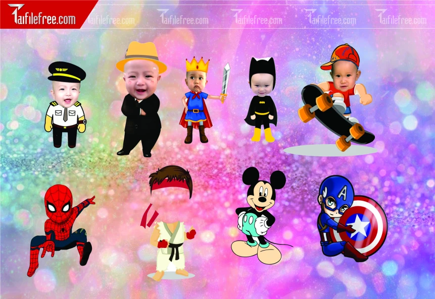 Thiết Kế Chibi Đáng Yêu Trang Trí Sinh Nhật Cho Bé_CP16