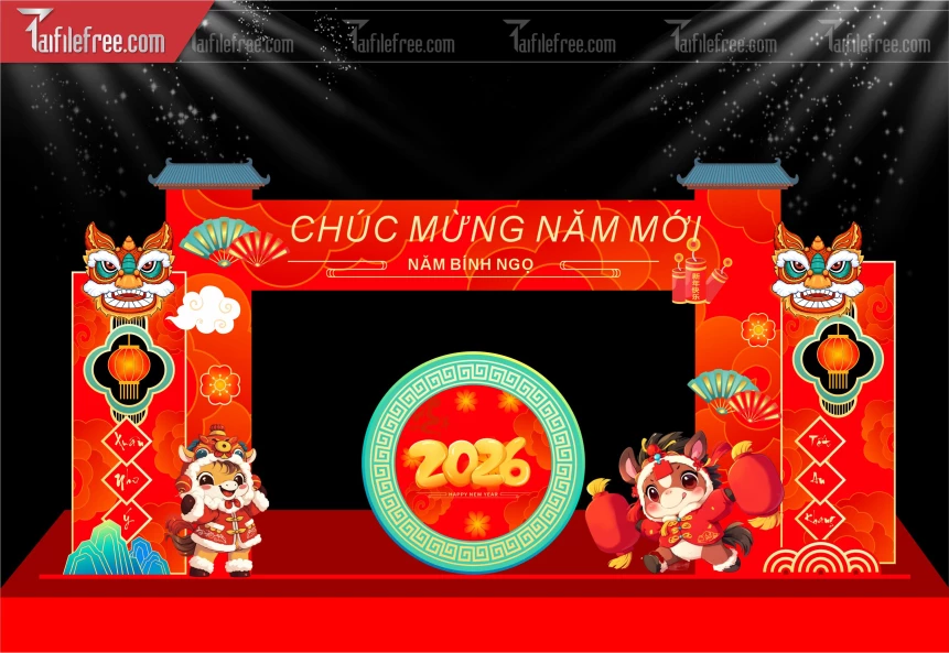 Tiều Cảnh Trang Trí Tết Nguyên Đán,Tiểu Cảnh Sân Khấu CT105