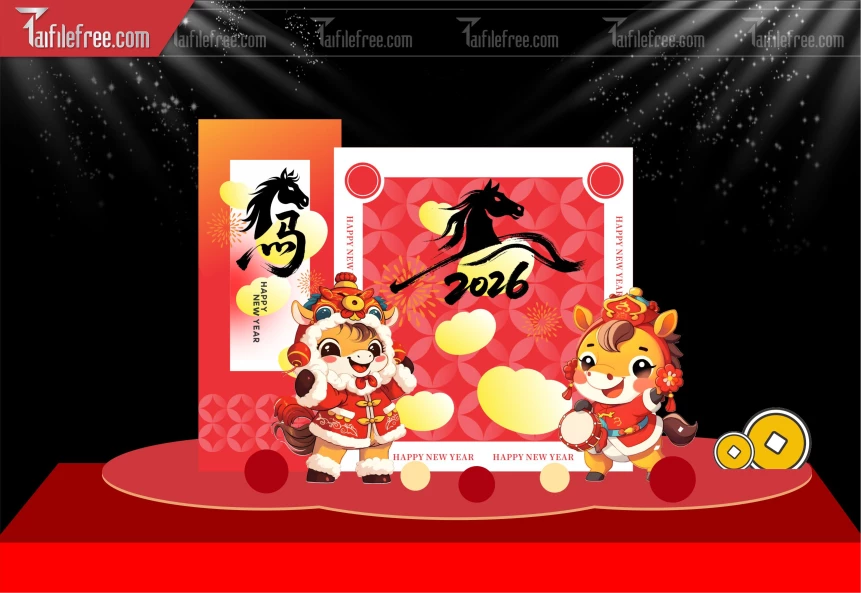 Tiều Cảnh Trang Trí Tết Nguyên Đán,Tiểu Cảnh Sân Khấu CT107