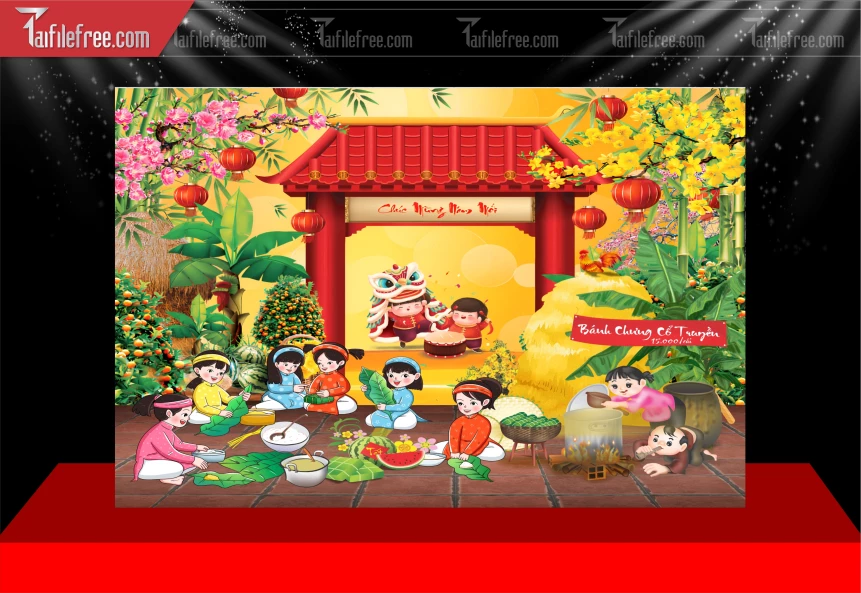 Tiều Cảnh Trang Trí Tết Nguyên Đán,Tiểu Cảnh Sân Khấu_CT111