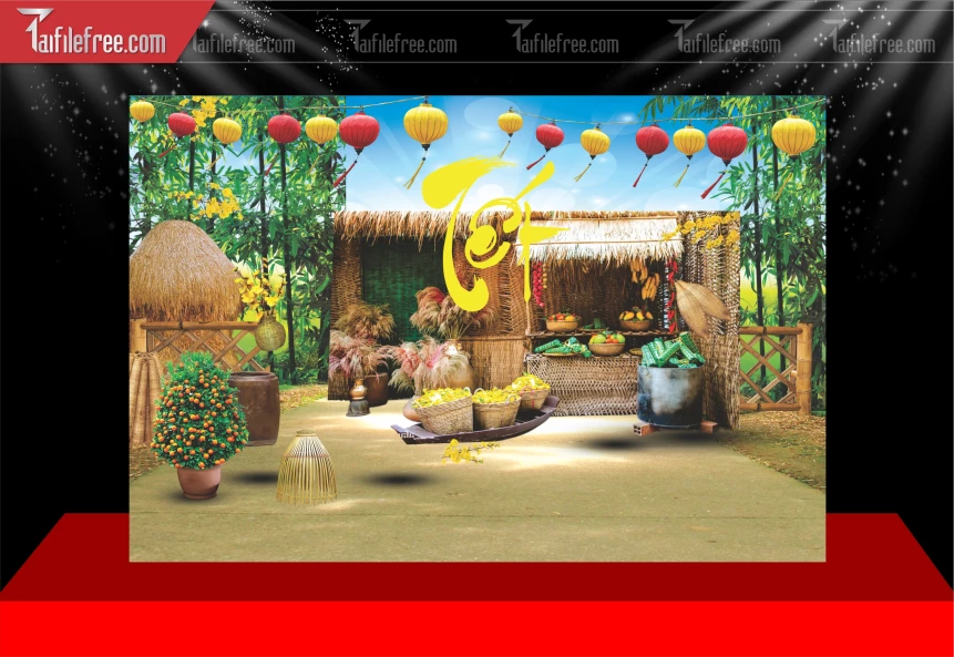 Tiều Cảnh Tết Trang Trí Tết Nguyên Đán,Tiểu Cảnh Sân Khấu_CT112