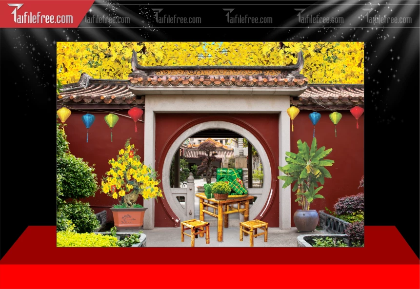 Tiều Cảnh Tết Trang Trí Tết Nguyên Đán,Tiểu Cảnh Sân Khấu_CT117