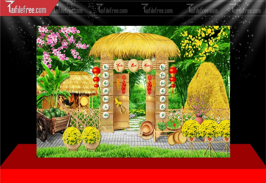 Tiều Cảnh Tết Trang Trí Tết Nguyên Đán,Tiểu Cảnh Sân Khấu_CT124