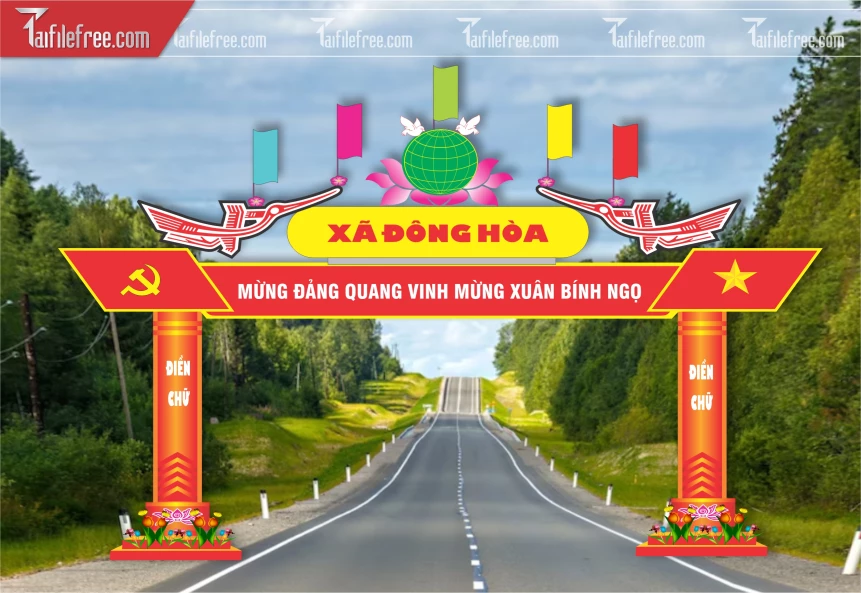 Mẫu Cổng Chào Trang Trí Tết CT34