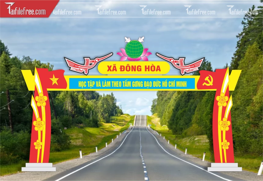 Mẫu Cổng Chào Trang Trí Tết CT39