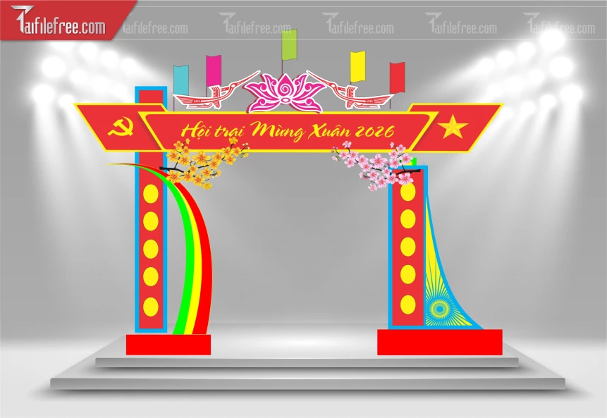 Mẫu Cổng Hội Trại Mừng Đảng Mừng Xuân_CT53