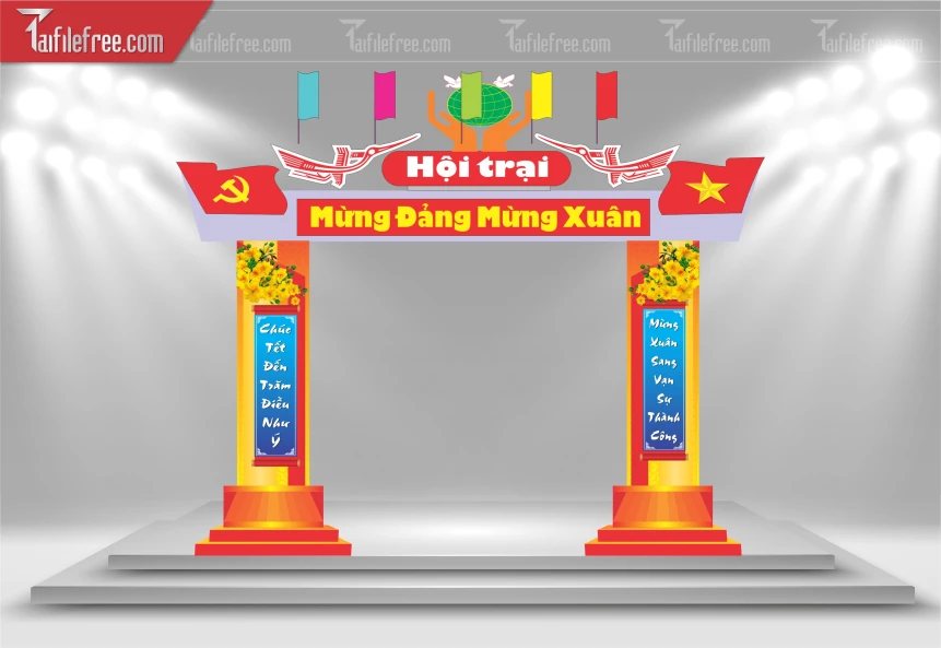 Mẫu Cổng Hội Trại Mừng Đảng Mừng Xuân_CT57