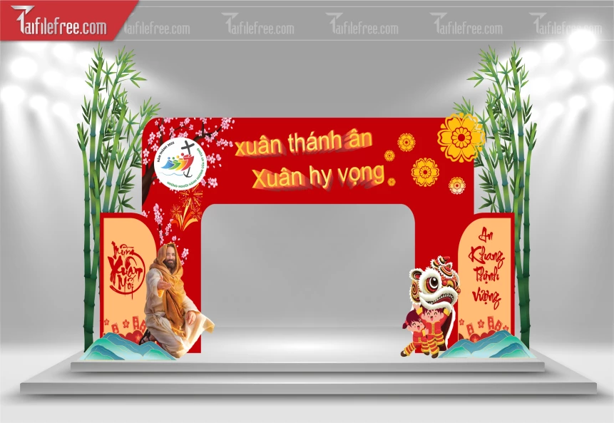Mẫu Cổng Trang Trí Tết, Chợ Tết, Hội Xuân CT61