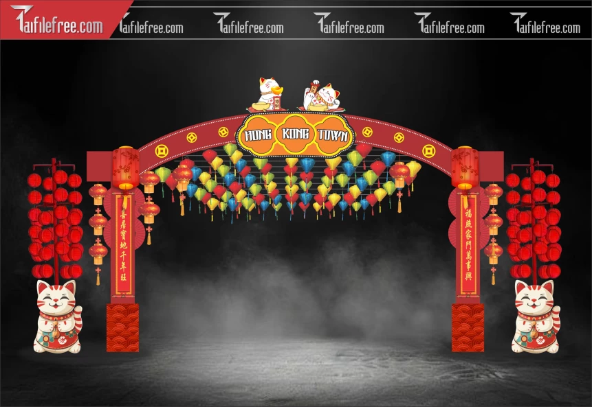 Mẫu Cổng Trang Trí Tết, Chợ Tết, Hội Xuân Công Giáo_CT63