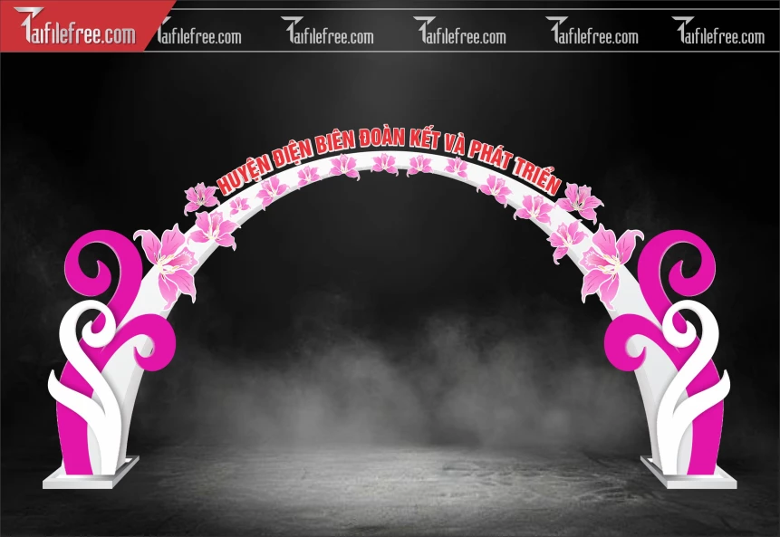 Cổng Tết Năm Mới ĐIện Biên Sắc Màu Hoa Ban_CT73