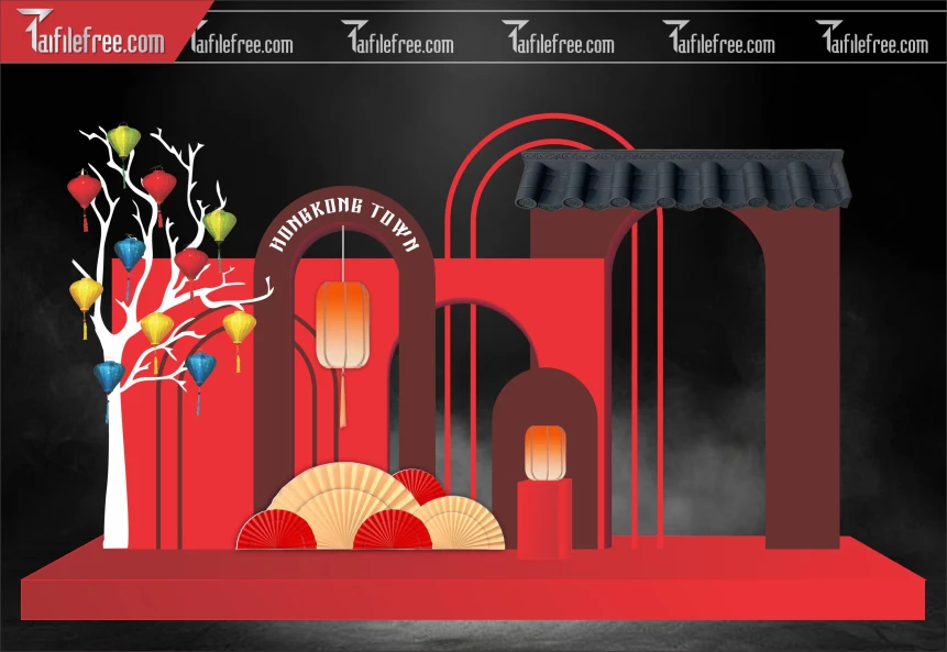 Tiều Cảnh Trang Trí Tết Nguyên Đán, Tiểu Cảnh Sân Khấu CT99