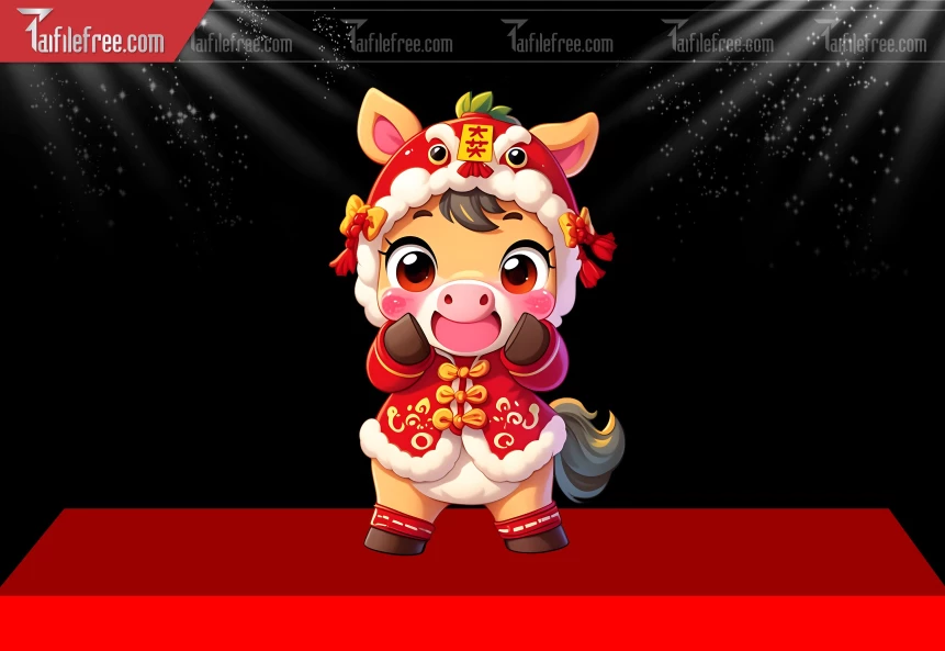 File PNG Ngựa Trang Trí  Tết Năm  2026 Đẹp_DLT135