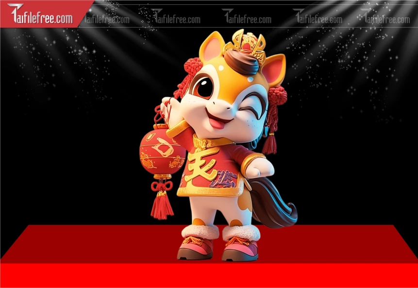File PNG Ngựa Trang Trí  Tết Năm  2026 Đẹp_DLT139