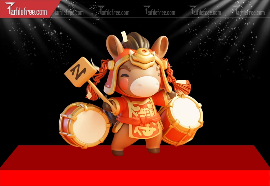 File PNG Ngựa Trang Trí  Tết Năm  2026 Đẹp_DLT143