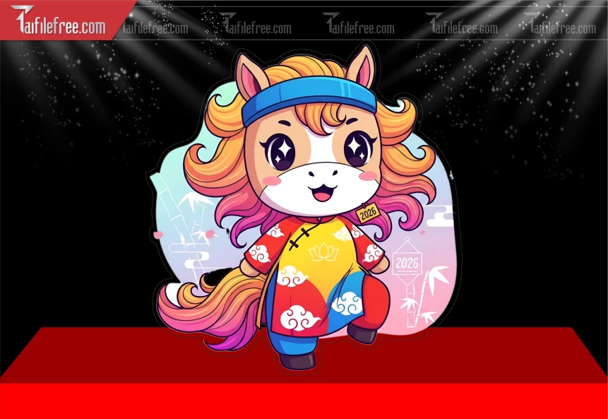 File PNG Ngựa Trang Trí  Tết Năm  2026 Đẹp_DLT167