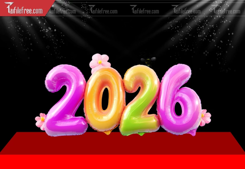 File PNG Bộ Số Tết Năm 2026 Tết Trang Trí Đẹp_DLT168