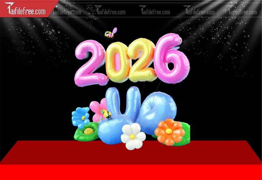 File PNG Bộ Số Tết Năm 2026 Tết Trang Trí Đẹp_DLT169