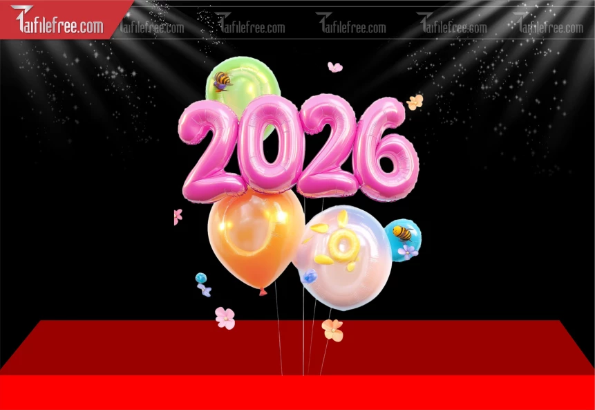 File PNG Bộ Số Tết Năm 2026 Tết Trang Trí Đẹp_DLT171