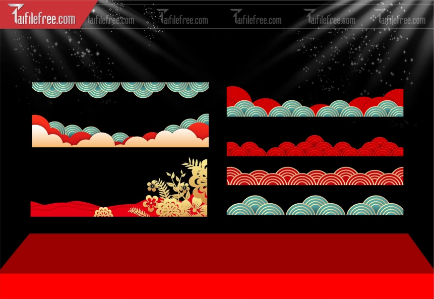 Mẫu Chân Trang Trí Phông Nền  Tết _DLT192