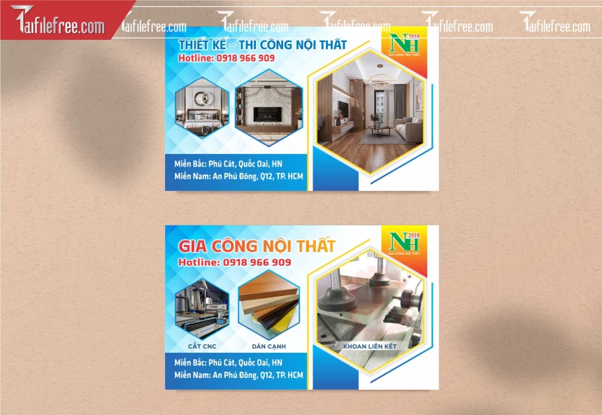 Danh Thiếp Công Ty Thiết Kế Thi Công Nội Thất_DT116