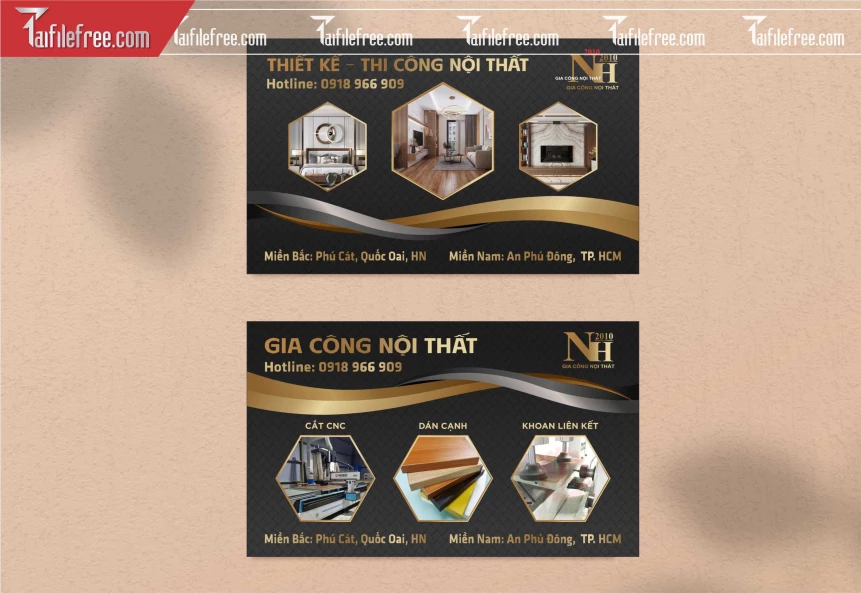 Danh Thiếp Công Ty Thiết Kế Thi Công Nội Thất_DT117
