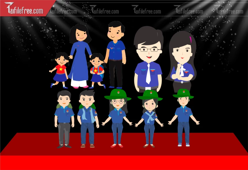 Mẫu Chibi Đoàn TNCS Hồ Chí Minh_DTN108