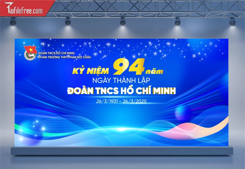 Background Sân Khấu Đại Hội Đại Biểu Đoàn Thanh Niên_DTN90